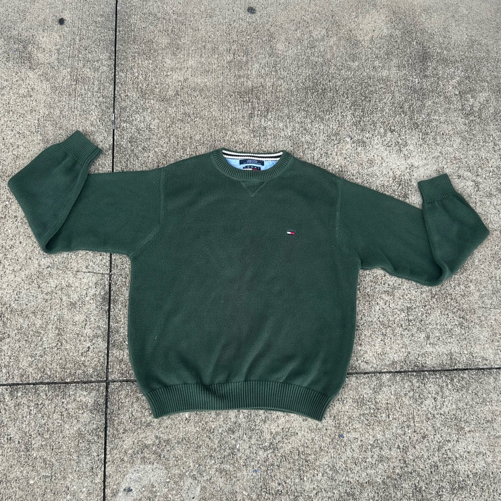 Tommy Hilfiger Dark Green Crewneck Sweater